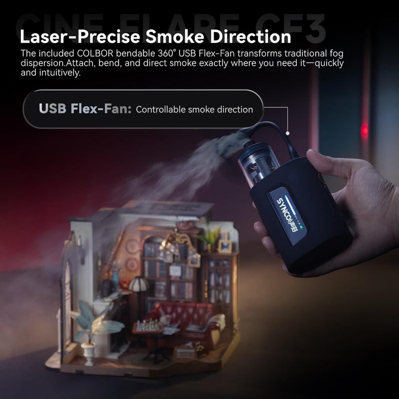  COLBOR CF3 Fog Machine for Outdoor Party Cosplay Halloween Rechargeable Smoke Machine Fog - Image 5